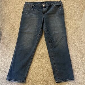 1822 Denim Women's Straight Leg Jeans in Deep Blue